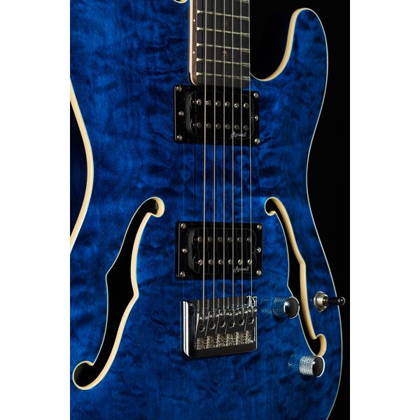 Harley Benton TE-90QM HH Trans Blue Bundle
