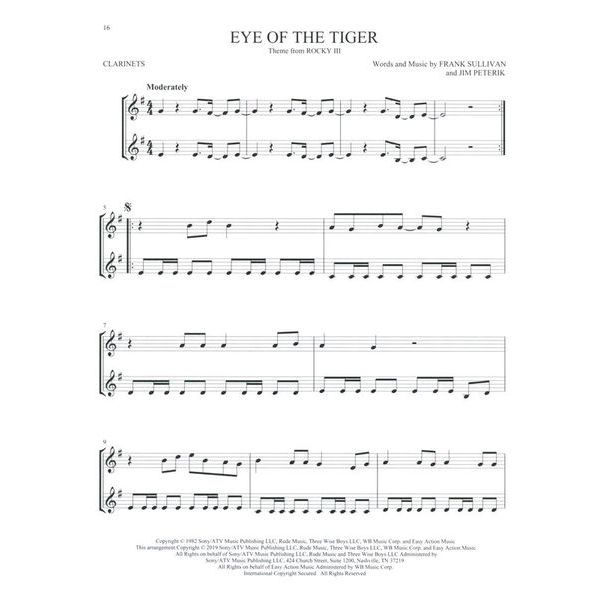 Hal Leonard Pop Classics For Two Clarinets