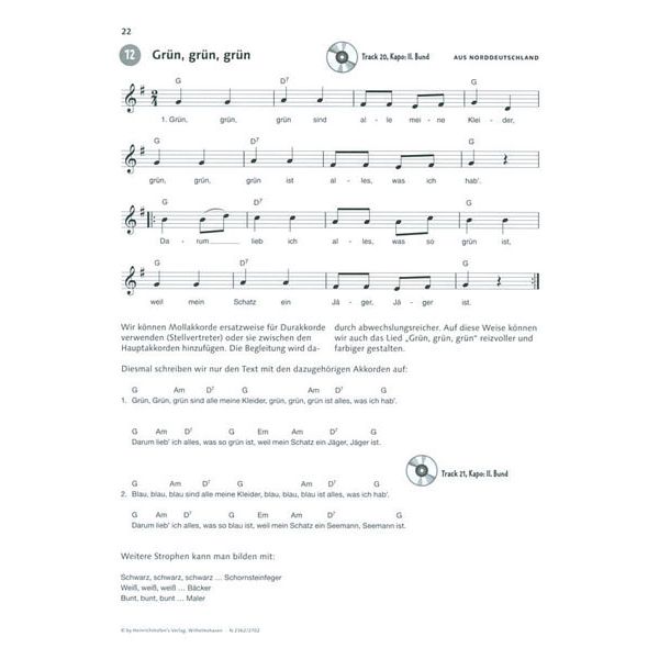 Heinrichshofen Verlag Liedbegleitung Fridolin