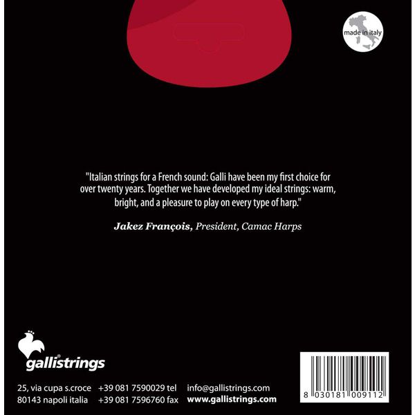 Galli Strings Lever Harp Bass Wire F38