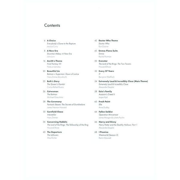 Faber Music The Cinematic Piano Playlist