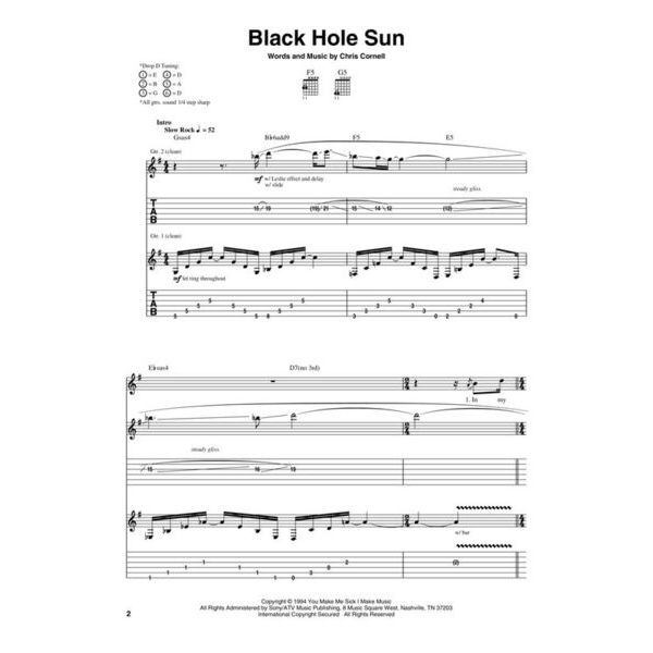 Hal Leonard Soundgarden Anthology