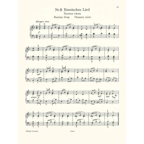 Breitkopf & Hrtel Tschaikowsky Kinderalbum