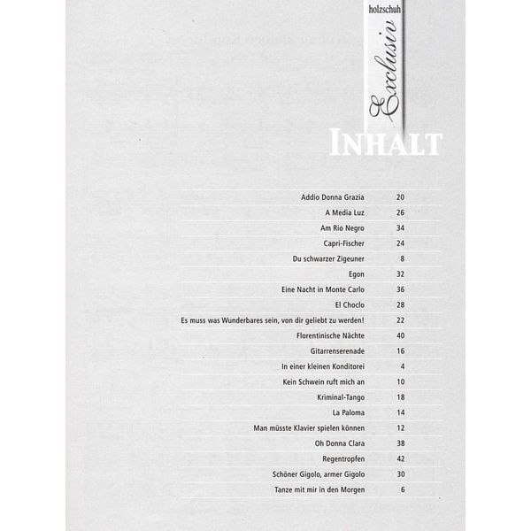 Holzschuh Verlag Tangomelodien Accordion