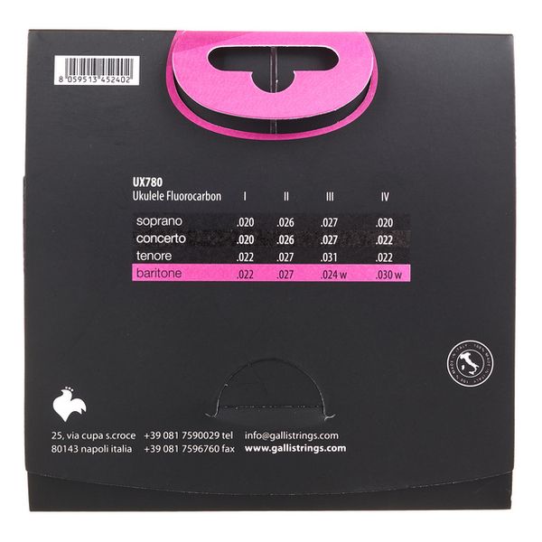 Galli Strings UX780 Baritone Ukulele Strings