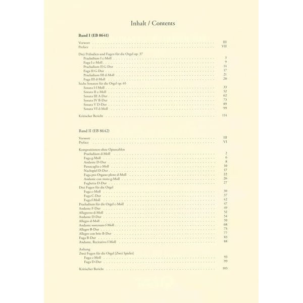 Breitkopf & Hrtel Mendelssohn Orgelwerke 1