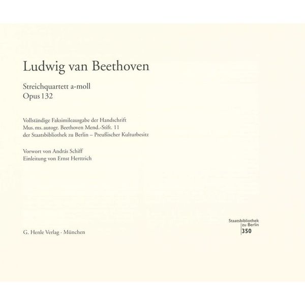 Henle Verlag Beethoven Streichquartett