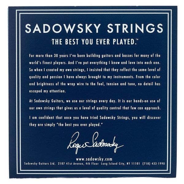 Sadowsky Blue Label Steel FLW 011-050