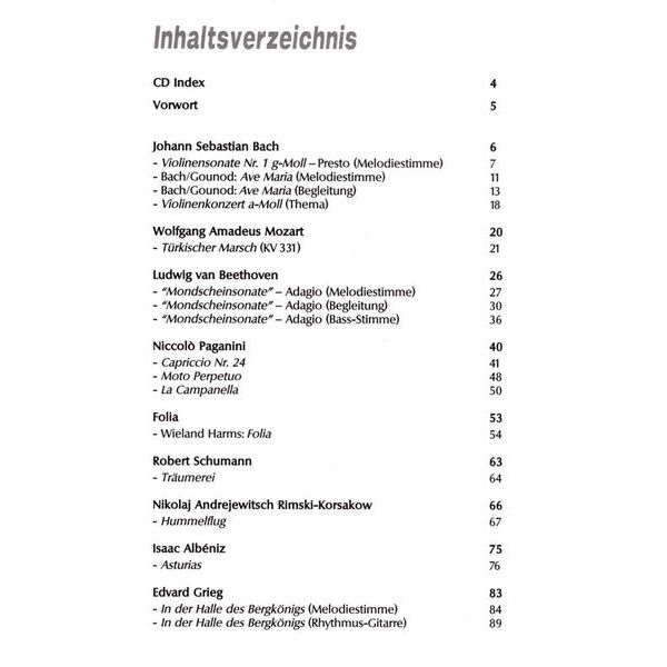 Gerig Musikverlag Paganini & Co. für E-Gitarre