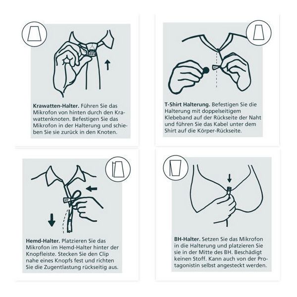 Hide-a-mic COS-11 Lav.-Clip Set Black