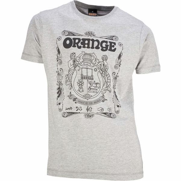 Orange T-Shirt Crest Grey S