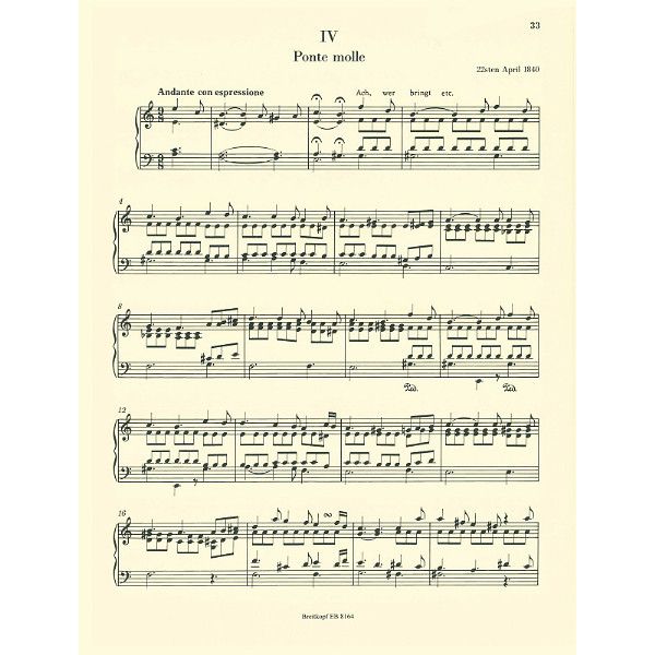 Breitkopf & Hrtel Hensel Römische Klavierstücke