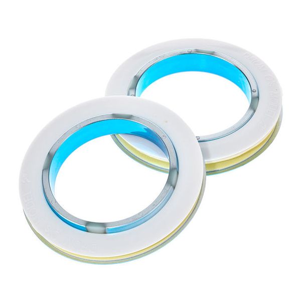 Bass Drum O's 2" Blue chrome round HCB2