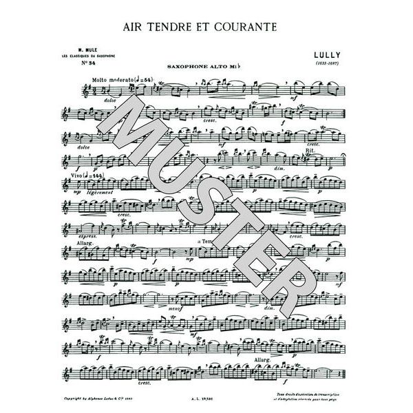 Alphonse Leduc  Lully Air Tendre Et Courante