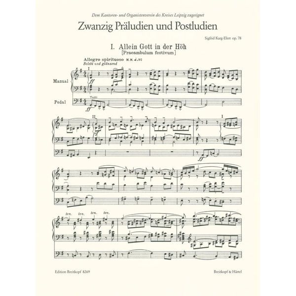 Breitkopf & Hrtel Karg-Elert 20 Prludien