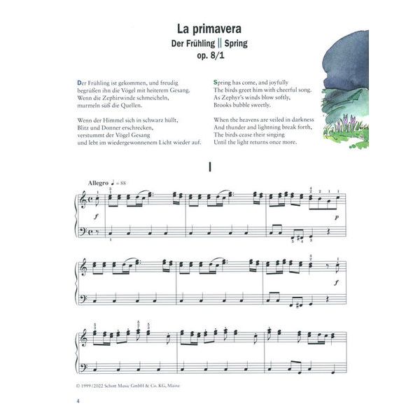 Schott Vivaldi Jahreszeiten Piano