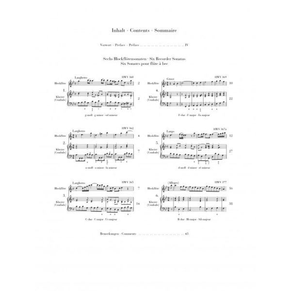 Henle Verlag Hndel Blockflötensonaten