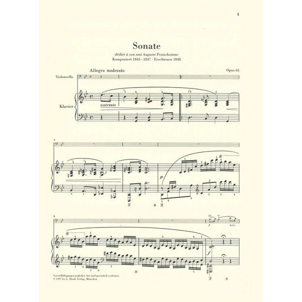 Henle Verlag Chopin Cellosonate op.65