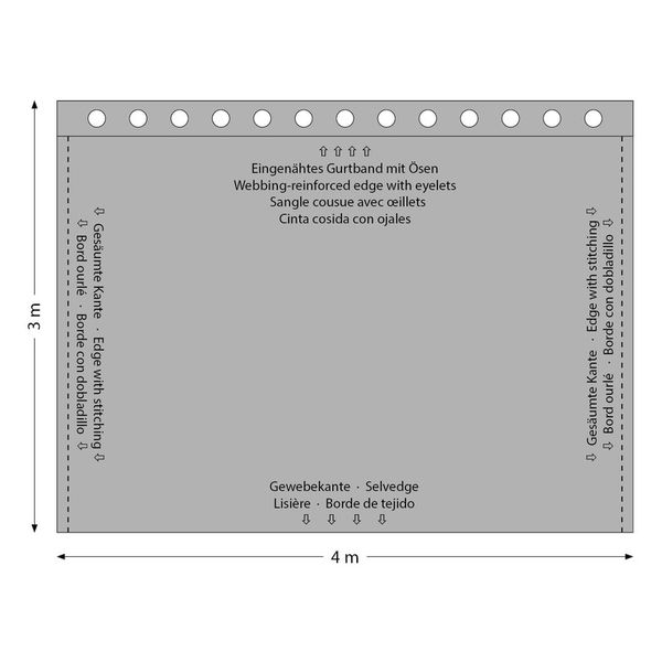 Stairville Curtain 160g/m 4.0x3.0m Bk