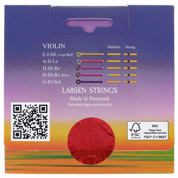 Larsen Aurora Violin Set D Alu Strong