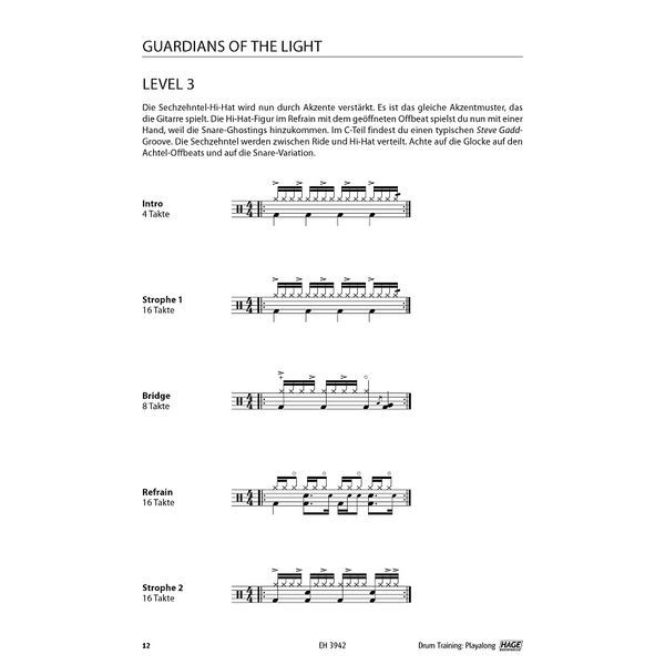 Hage Musikverlag Drum Training Playalong