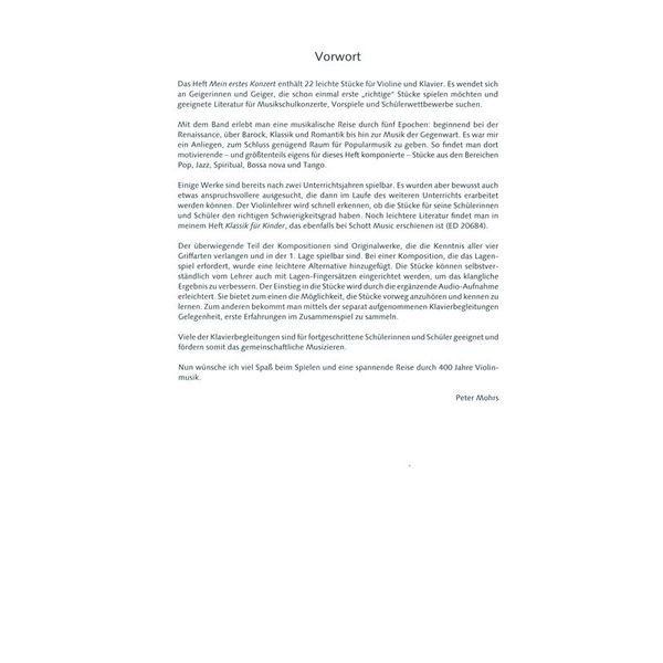 Schott Mein erstes Konzert Violine