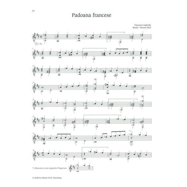 Edition Dux Lautenstücke Renaissance Ita