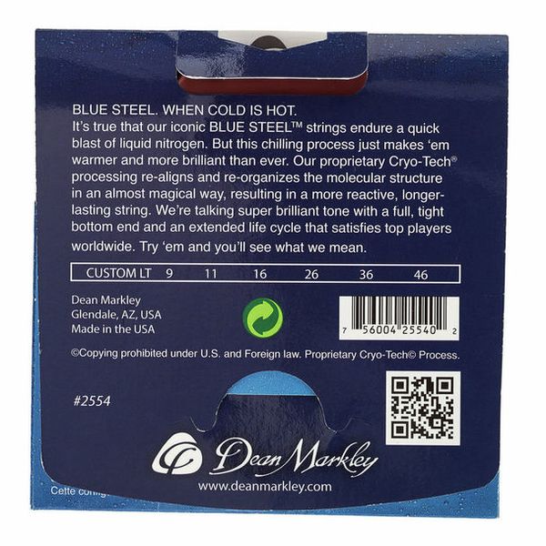 Dean Markley 2554 Blue Steel Electric CL