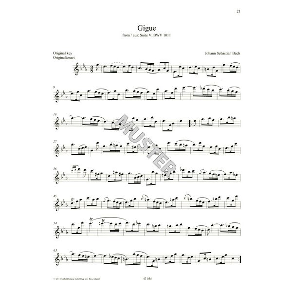 Schott Bach for Alt-Blockflöte