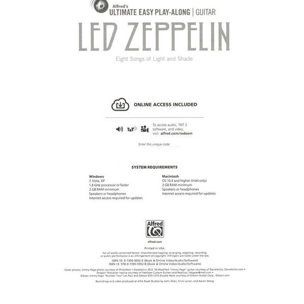 Alfred Music Publishing Guitar Play-Along Led Zeppelin