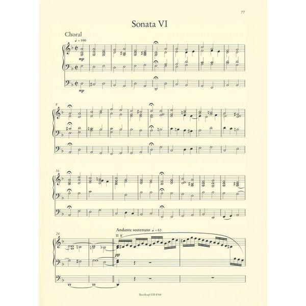 Breitkopf & Hrtel Mendelssohn Sechs Sonaten