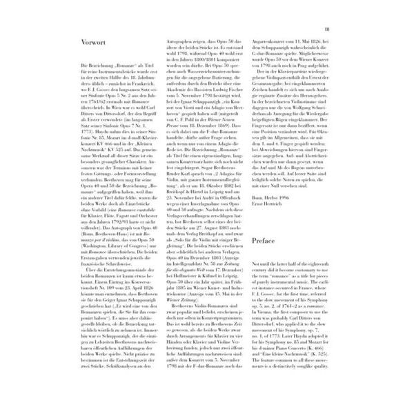 Henle Verlag Beethoven Violinromanzen