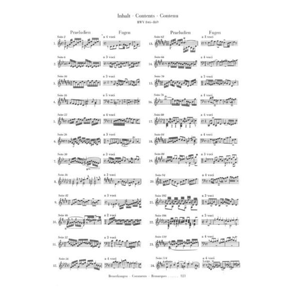 Henle Verlag Bach Wohltemperiert Klavier I