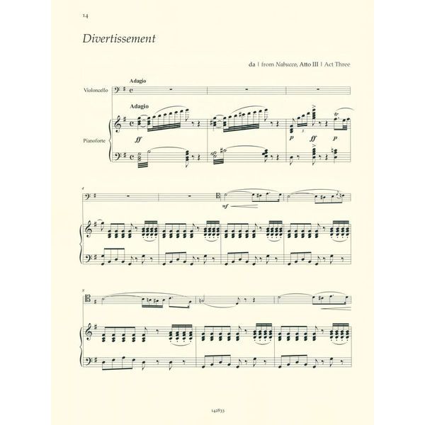 Ricordi Verdi For Cello