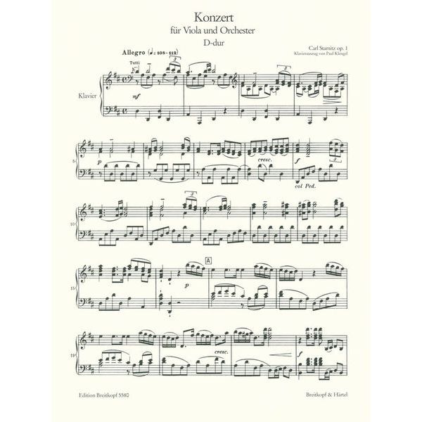 Breitkopf & Hrtel Stamitz Concert D-Dur Viola