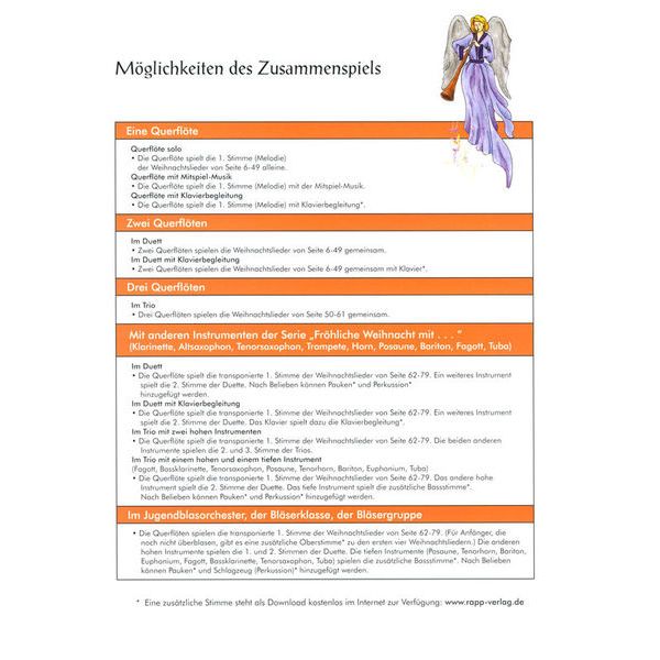 Horst Rapp Verlag Fröhliche Weihnacht Flute