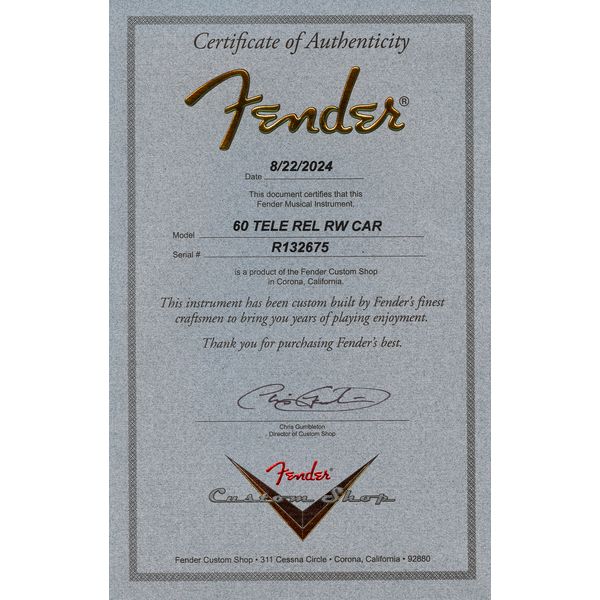 Fender 60 Tele CAR Relic