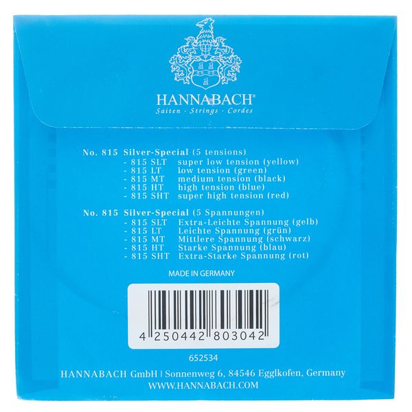 Hannabach 8154HT Blue Nylon Single D4