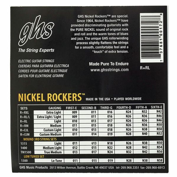 GHS Nickel Rockers R+RL .010-.046