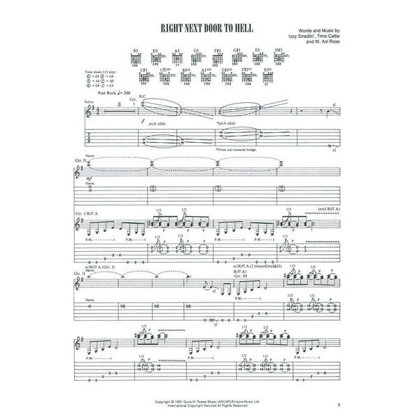 Cherry Lane Music Company Guns N'Roses Use Your 1