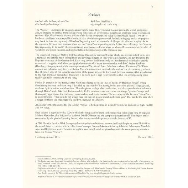 Breitkopf & Hrtel Wege zum Liedgesang Hoch