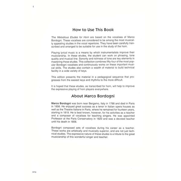 Carl Fischer Melodious Etudes for Horn