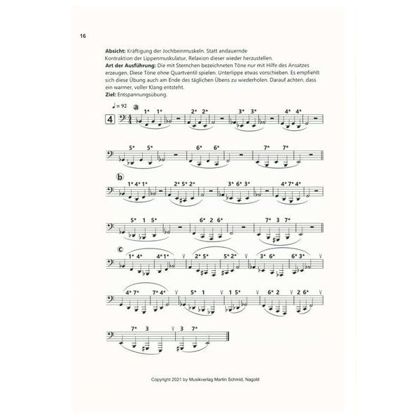 Martin Schmid Blechblsernoten Einspielübungen für Posaune