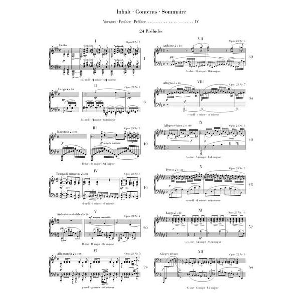 Henle Verlag Rachmaninow 24 Préludes