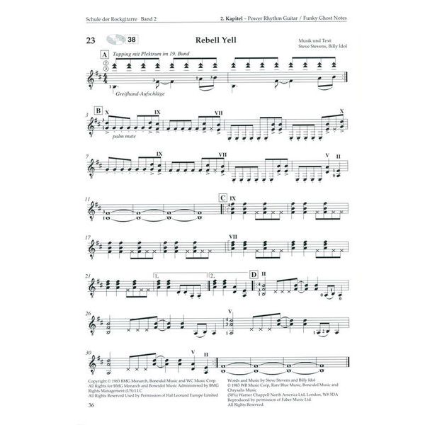Weinberger Musikverlag Schule der Rockgitarre 2