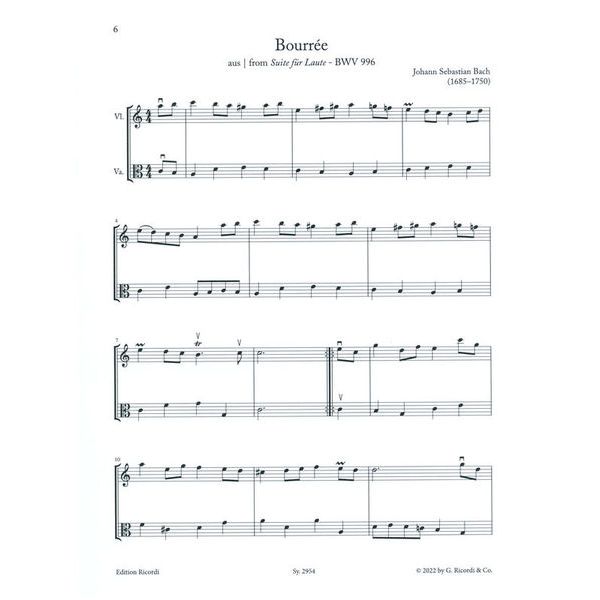 Ricordi Barock-Duos Violin und Viola