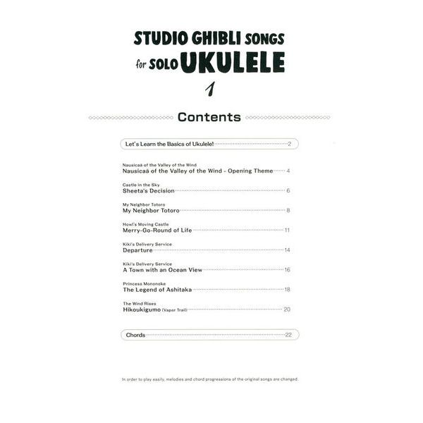 Yamaha Music Entertainment  Studio Ghibli Songs Ukulele 1