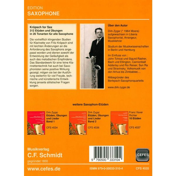 C.F. Schmidt Musikverlag Kröpsch For Sax
