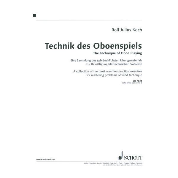 Schott Die Technik des Oboenspiels