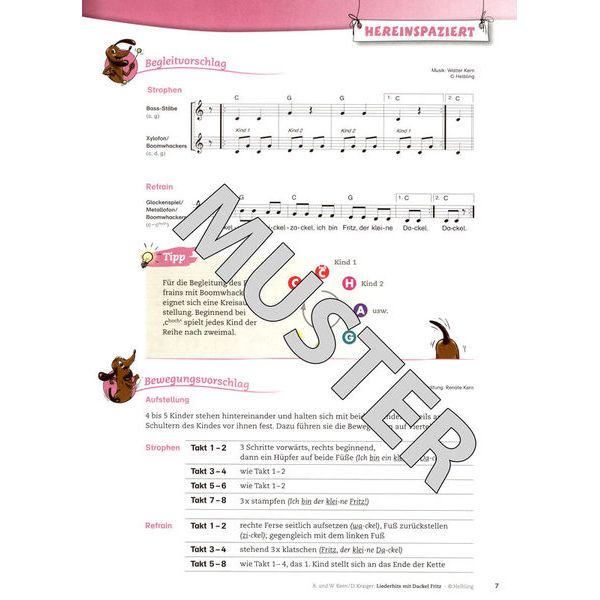 Helbling Verlag Liederhits mit Dackel Fritz